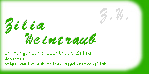 zilia weintraub business card